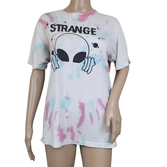 BLACK MATTER Tie Dye Alien T-Shirt - Picture 1 of 4